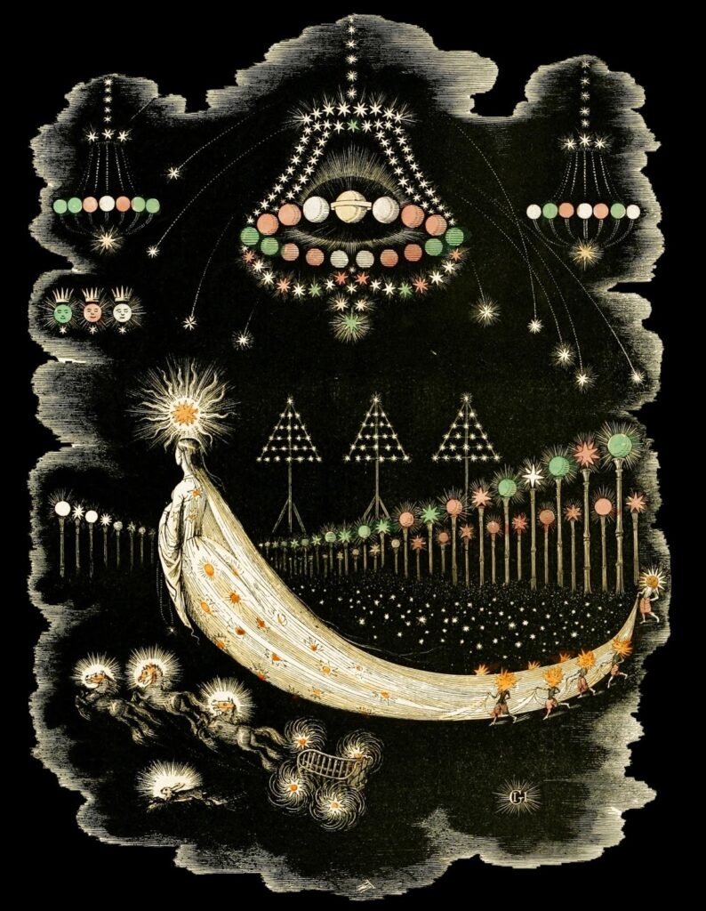 aux Champs-Elysées - J.J. Grandville : from A Comet’s Journey, from Un Autre Monde, published 1844