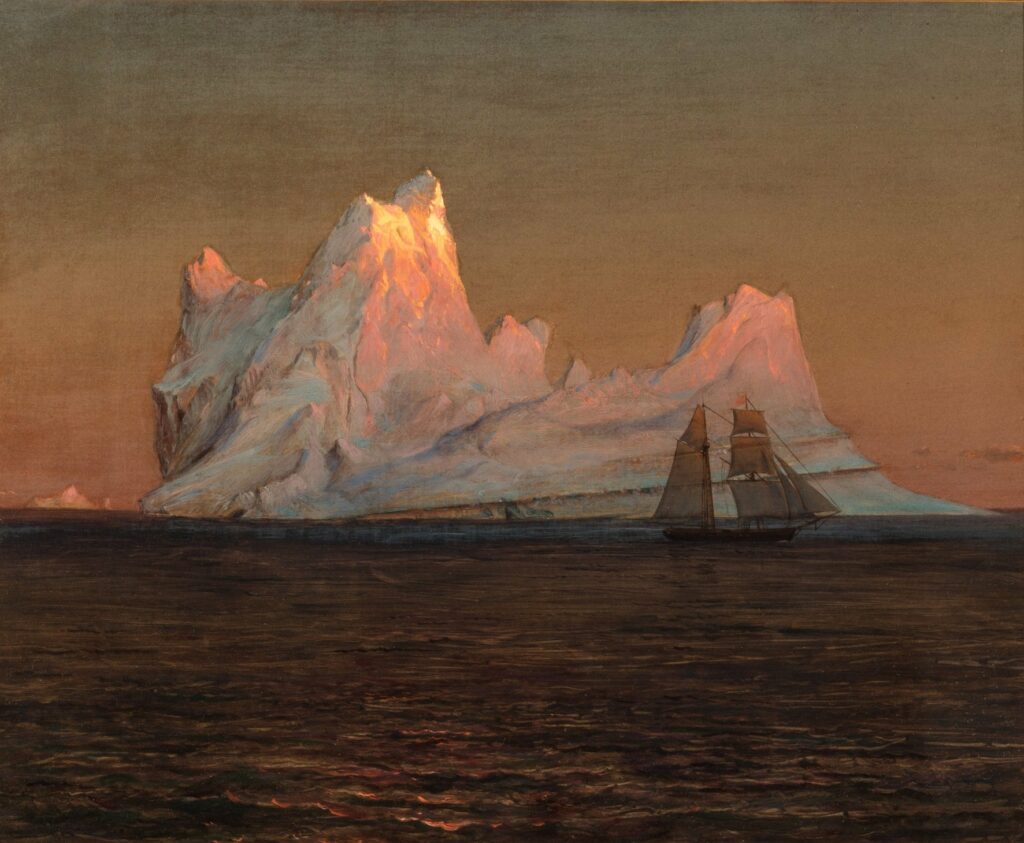 le soleil vient de se lever - Frederic Edwin Church, The Iceberg, 1875