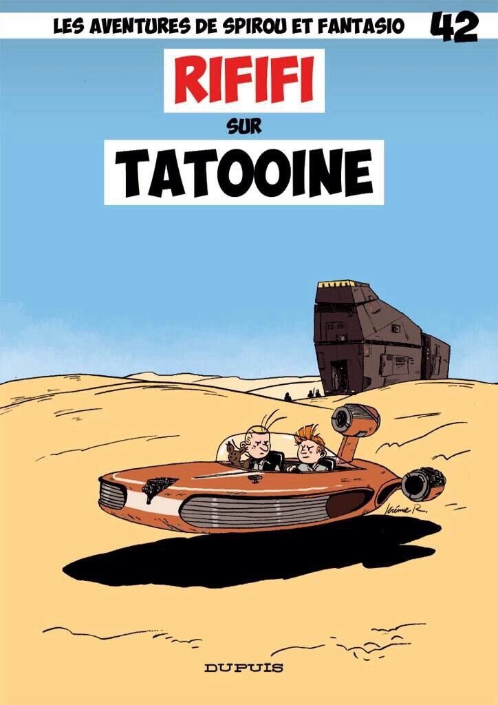 rififi sur Tatooine / Spirou et Fantasio, Hommage Star Wars, André Franquin
