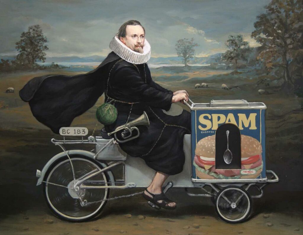 départ du Tour de France et de la caravane publicitaire. Alan Macdonald spam man