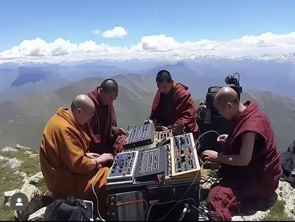 14 juillet : pour éviter tout débordement, le traditionnel concert sera délocalisé dans l'Himalaya.
Throbbing Gristle, DJ Dalaï-Lama