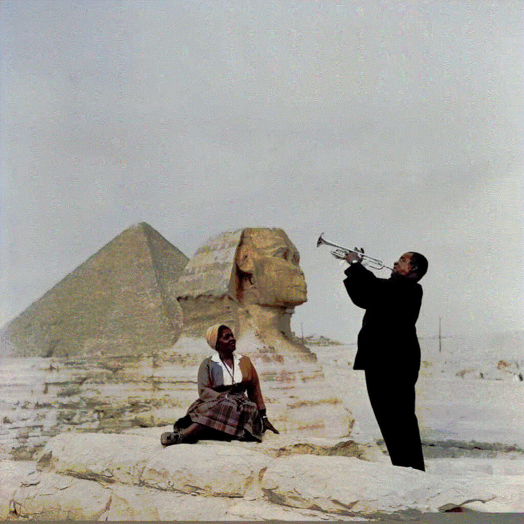 So Moses went to Egypt land. Louis Armstrong and wife, 1961