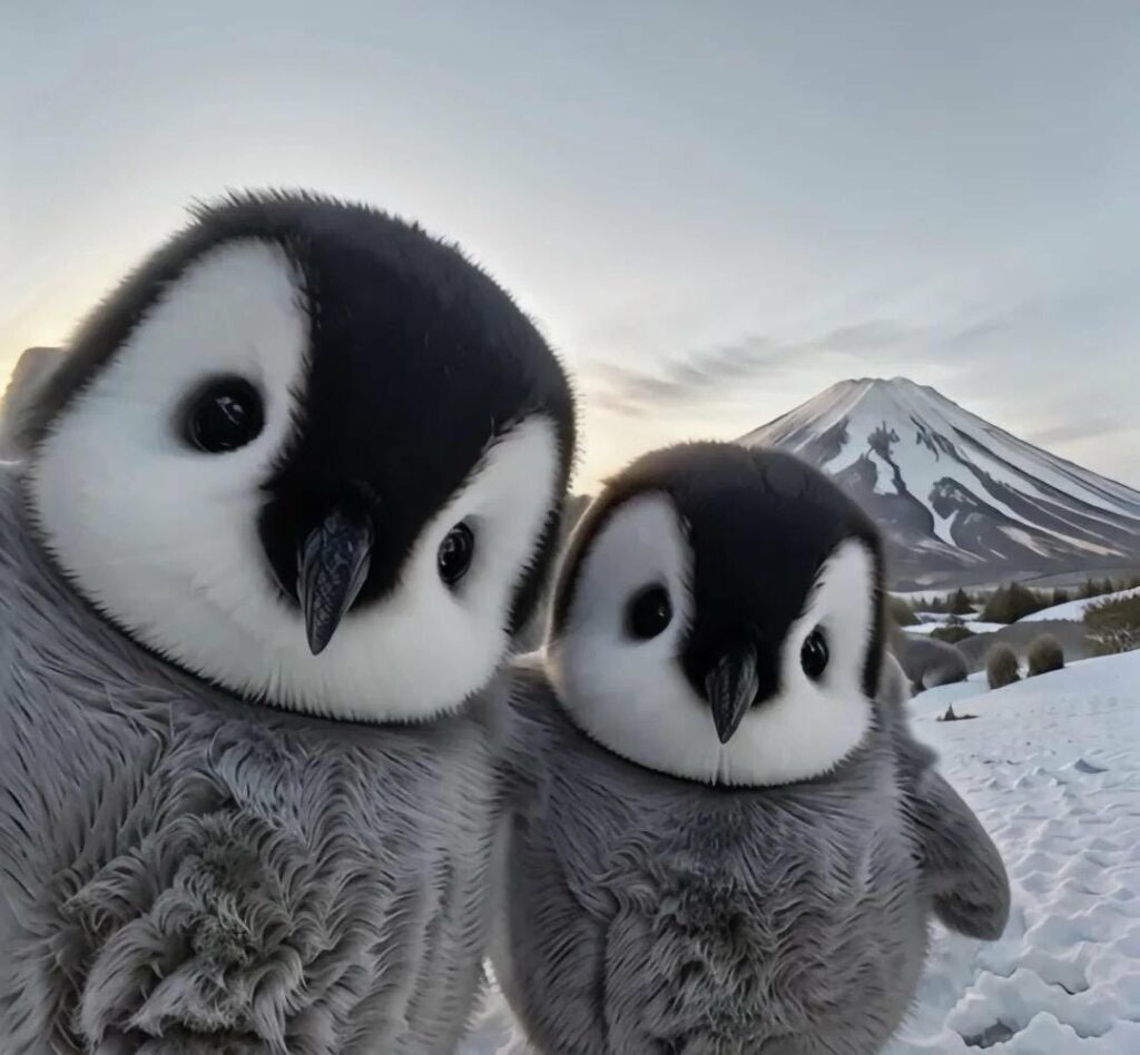 les jolies colonies de vacances des fils de l'Empereur. Manchots empereurs / emperor penguins