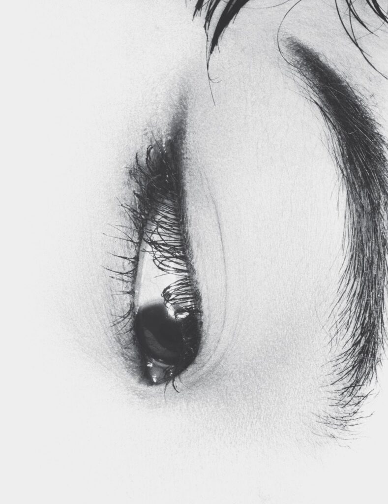 la fente oculaire. Nobuyoshi Araki, oeil vertical