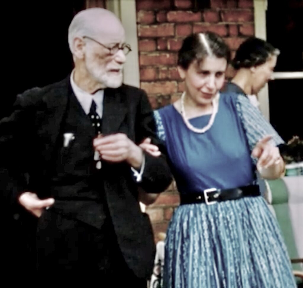 regardez - père. Sigmund Freud et  Anna Freud, 1939