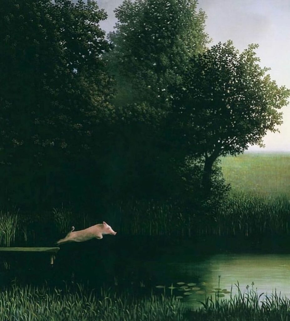 derniers bains de l'été. When Pigs Fly by Michael Sowa