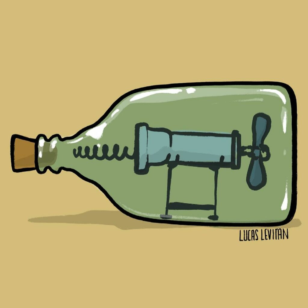 toutes nos bouteilles sont équipées d'origine d'un tire-bouchon. Lucas Levitan