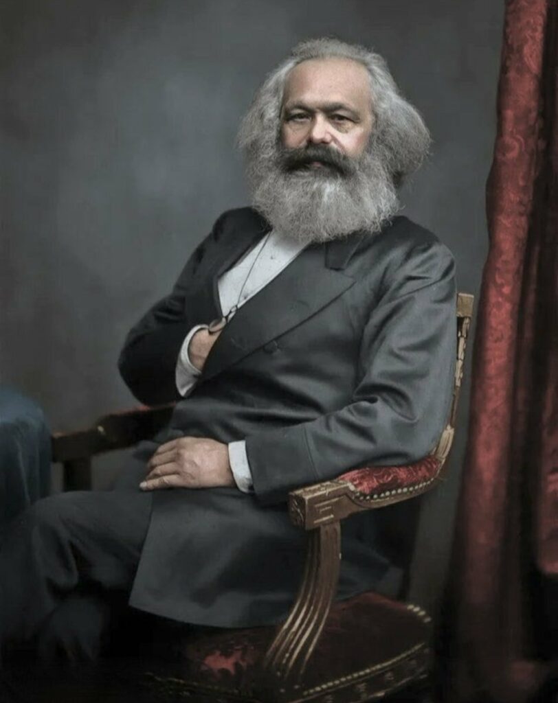 appelez moi Karl. Karl Marx 1875 photo by John Jabez Edwin Mayall, colored by Olga Shirnina