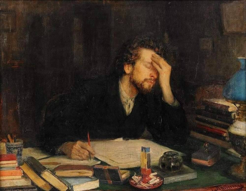 que poster sur les réseaux sociaux aujourd'hui ? Leonid Pasternak (Ukrainian, 1862–1945) - The Torments of Creative Work