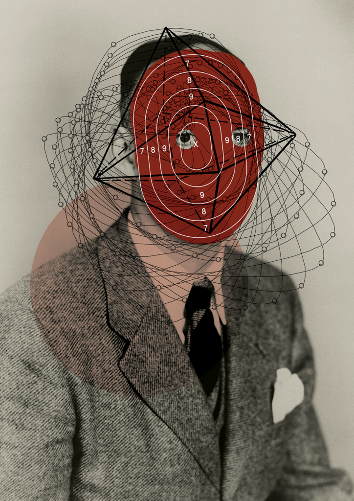 les yeux en carton. Matt Clixby, the red faced man