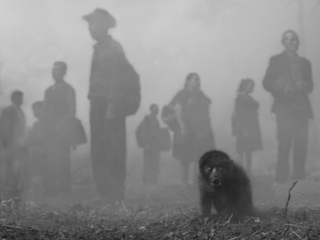 Oh ! Nick Brandt. Jame with People in Fog. Bolivia, 2022