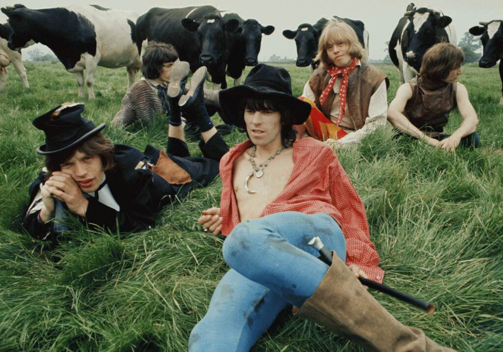 l'iconique pochette d'album de musique pop avec une vache