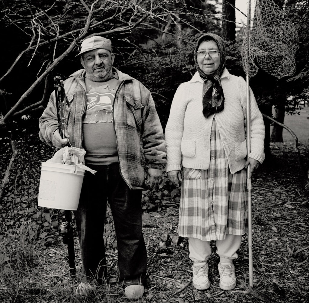portrait d'un couple de pêcheurs à la ligne