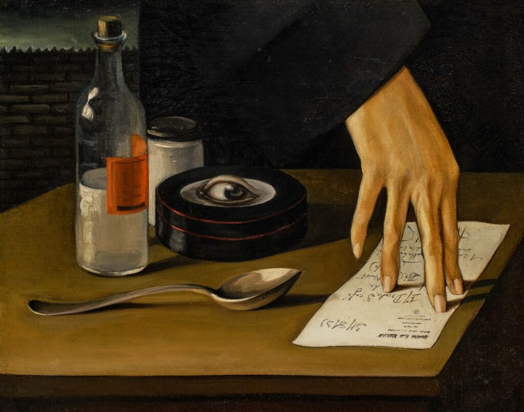 l'oeil était sur la table et regardait la main posée sur l'addition