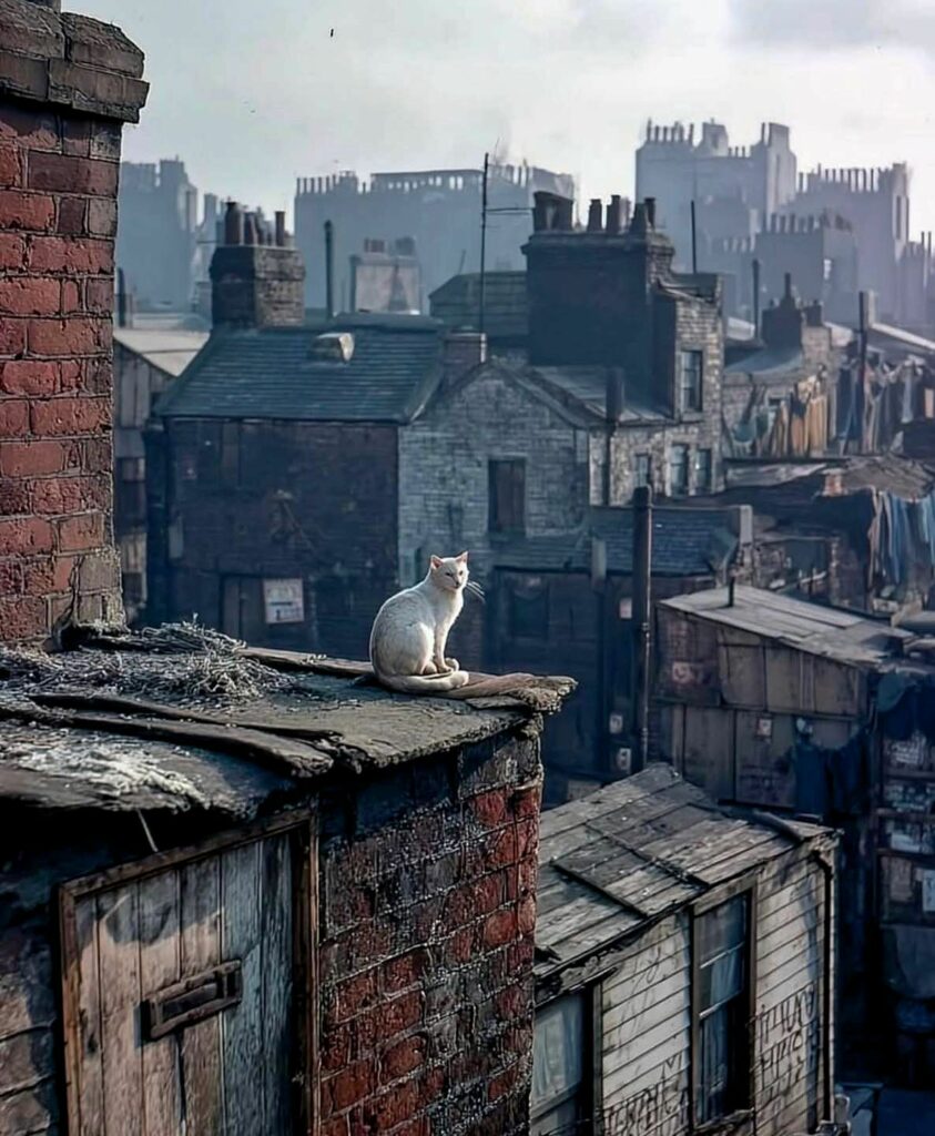 un chat blanc sur un toit irlandais  cite Jorge Luis Borges